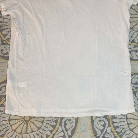Quince White Cotton Modal V Neck Tee Size Large - Picture 7 of 7